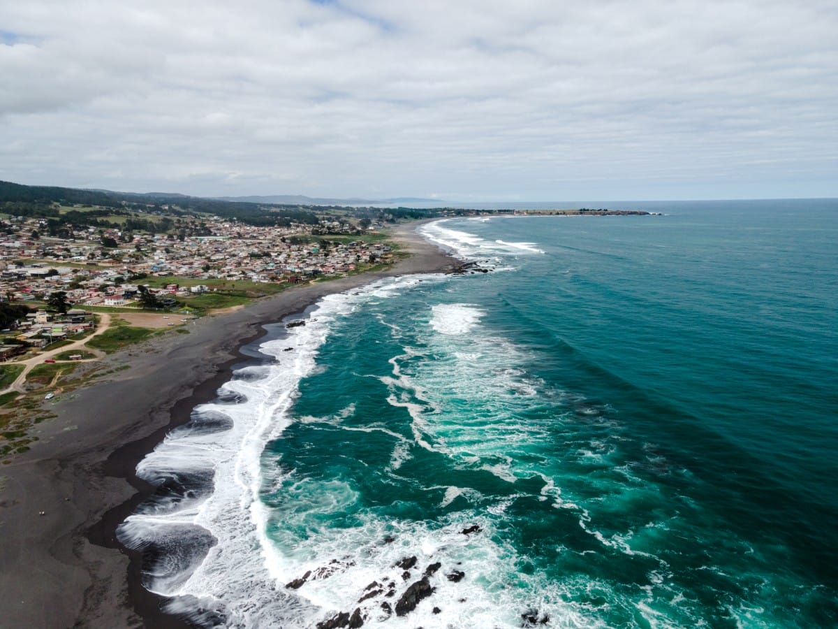 Surfing at Pichilemu (La Puntilla), O'Higgins, Chile