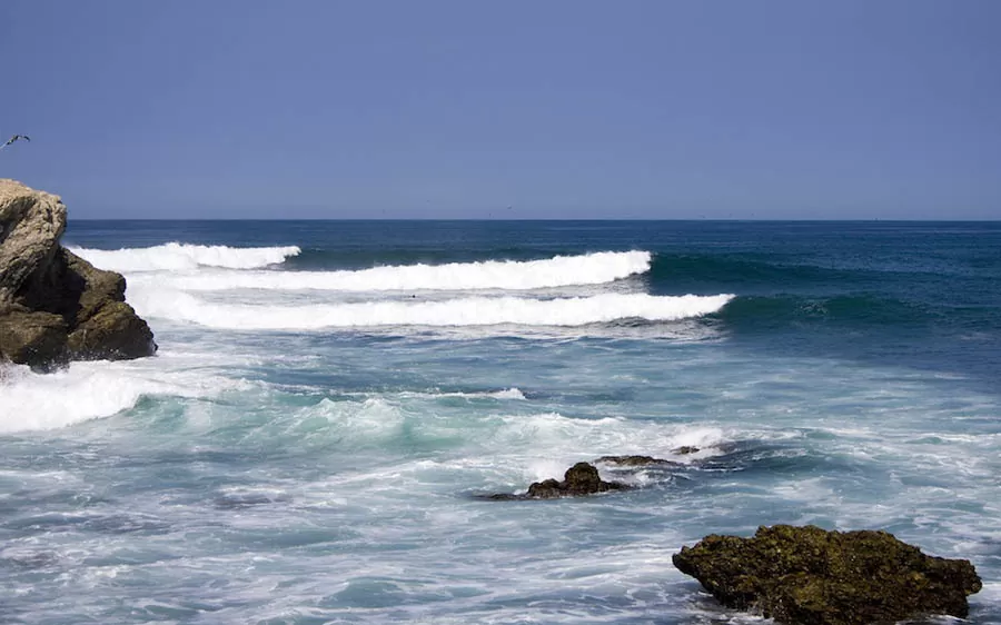 Surfing at Olón, Santa Elena, Ecuador