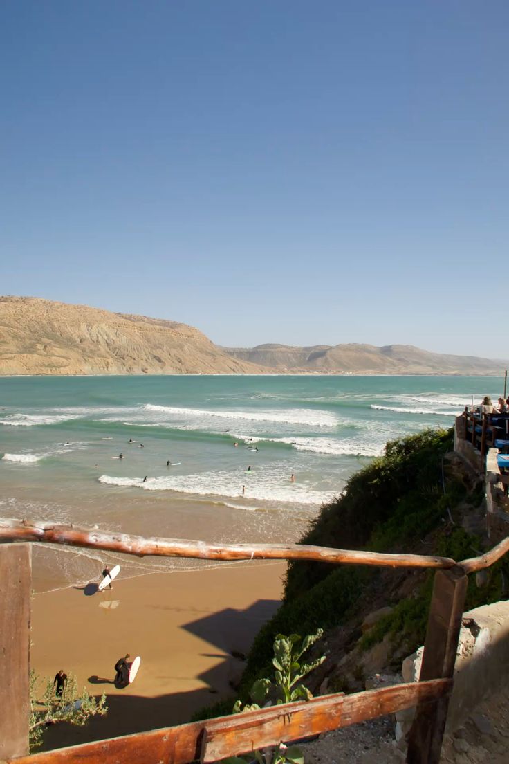 Surfing at Imsouane, Agadir, Morocco