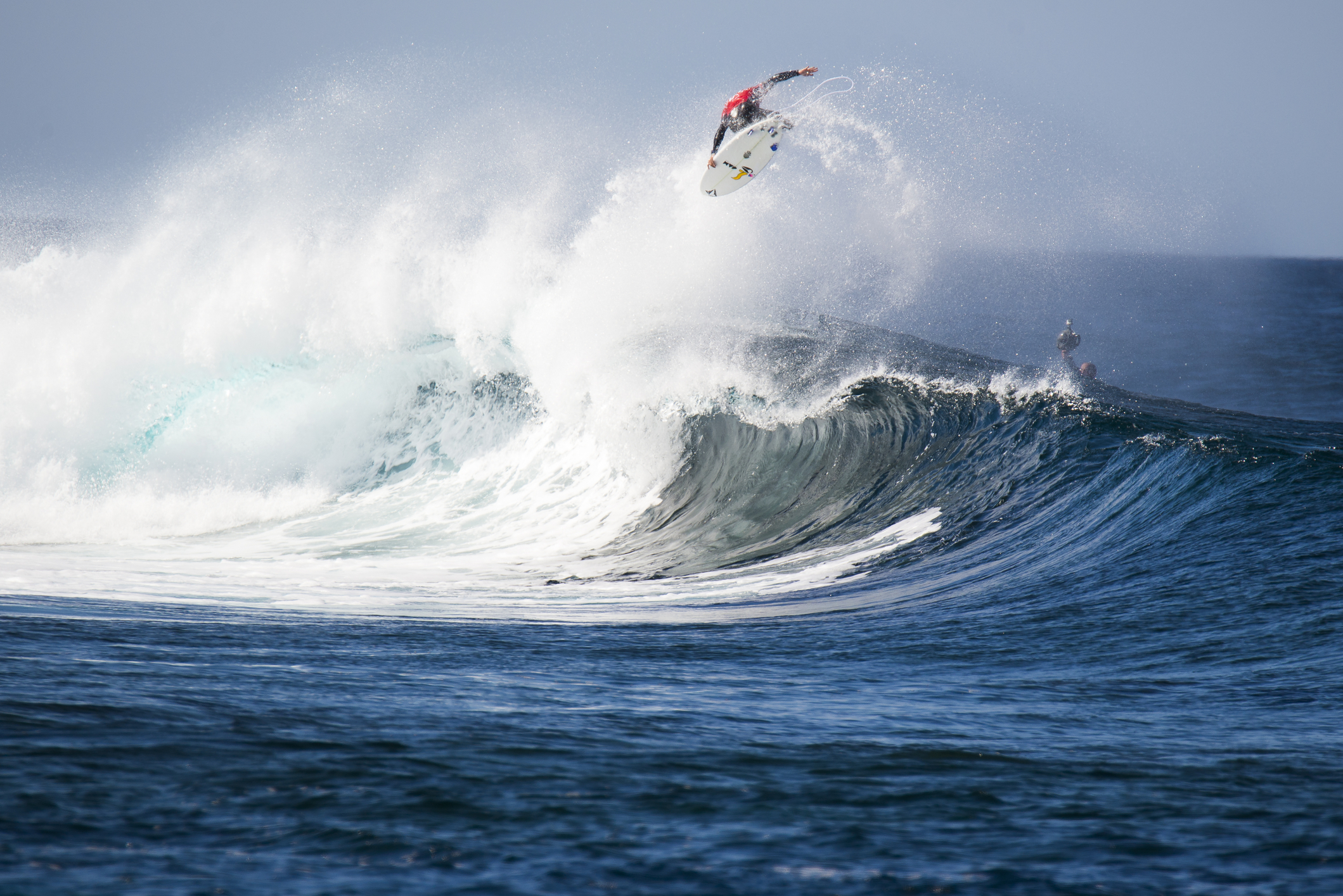 Surfing at El Quemao, Lanzarote, Spain