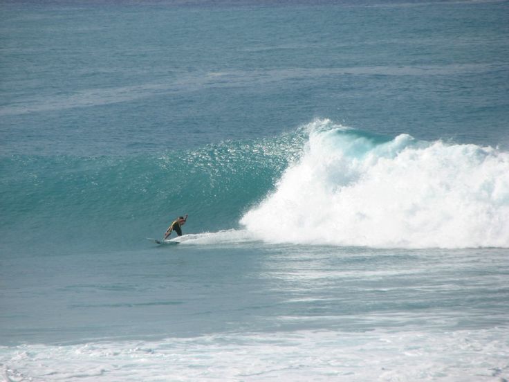 Surfing at Banyans (Kona), Big Island, USA